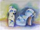 Aquarell white heels